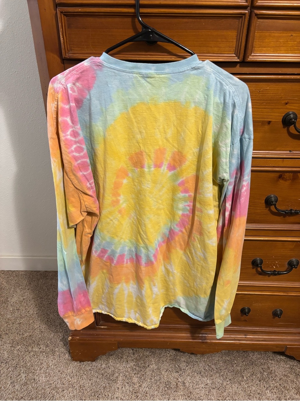 Tie-Dye Long Sleeve Top with 'Adventureland Park' Graphic - Picture 2 of 2